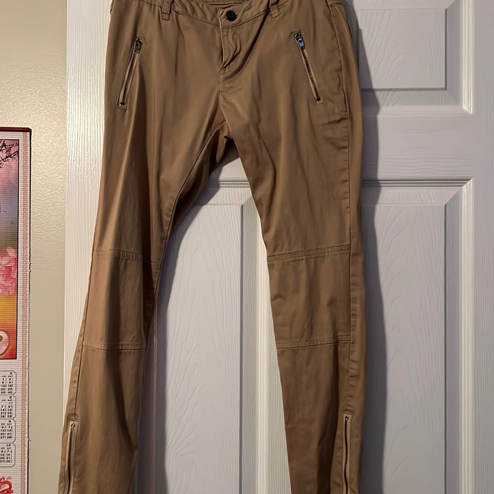 Khaki straight leg jeans